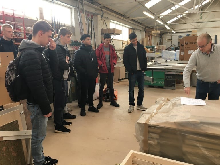 IKB students visit Beaufort Bespoke joinery company.